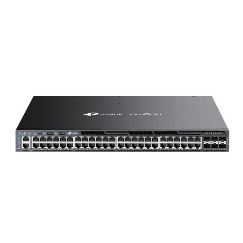 Conmutador PoE+ administrado L3 apilable Gigabit de 48 puertos Omada con 6 ranuras 10G -