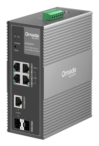 Switch TP-LINK IES206GPP - Gris, 6 puertos