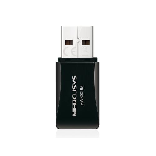 ADAP. MINI USB INALÁMBRICO DE 300MBPS MERCUSYS MW300UM PARA CONECTAR MÁS DISPOSITIVOS DE MANERA CONFIABLE -