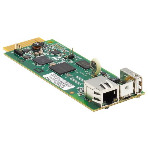 Tarjeta de Red WEBCARDLXMINI para Sistemas UPS Selectos - incluye: Tarjeta de Red WEBCARDLXMINI, Cable USB Micro B a USB A, Placas frontales, Manual del Pro
