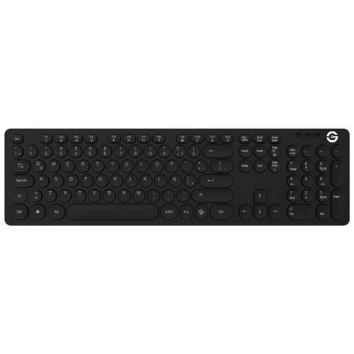 GETTTECH TECLADO RETROILUMINADO IGNITE GRIS - 105 TECLAS, CONEXIÓN USB, ABS FRENTE Y GALVANIZADO ATRÁS MOD. GTI-28201G