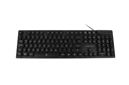 Teclado Alámbrico de Teclas Redondas Conector USB Black Round Color Negro | PERFECT CHOICE -