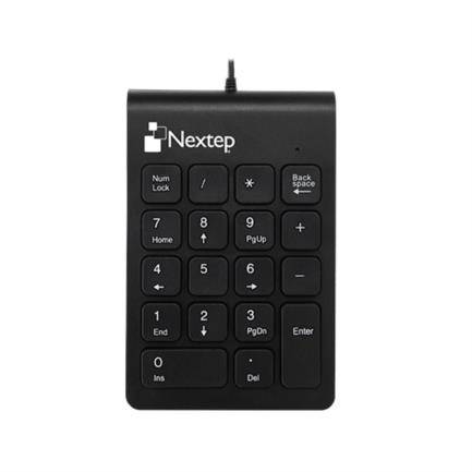Teclado Numérico Nextep NE-417 Alámbrico USB 18 teclas Cable de 80 cm de Longitud -