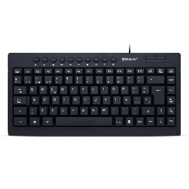 Teclado Multimedia USB Mini BROBOTIX 963067 - USB, Negro