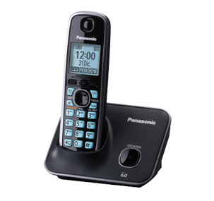 PANASONIC Telefono Inalambrico - Pantalla de 1.8, Ecualizador, Alarma, bloqueo de llamadas, Altavoz, negro