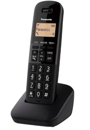 PANASONIC Telefono Inalambrico - Pantalla de 1.4, directorio de hasta 50 contactos, DECT, negro