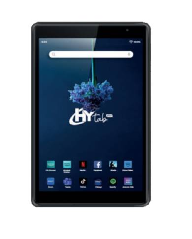 Tableta Hyundai Plus HT8WB3RBK01 - 8 Pulgadas, 4GB/64GB, 8MP/13MP, Android 13, AX WiFi, Rubber Oil Plastic–Incluye Stylus Pen, Audífonos y Protector de Panta