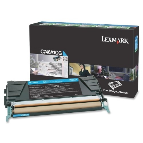 Cartucho tóner LEXMARK - 7000 páginas, Cian, Laser, Negro