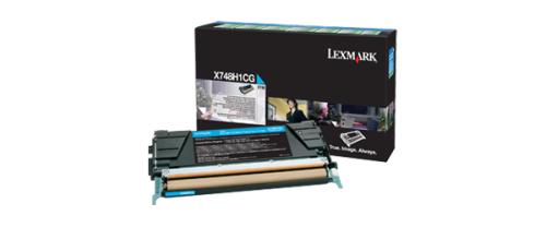 Cartucho tóner LEXMARK - 10000 páginas, Cian, Laser, Negro