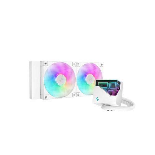 Enfriamiento Liquido DeepCool LT240 ARGB - 2 x 120mm, 600-2400 RPM Blanco R-LT240-WHAMNC-G-1