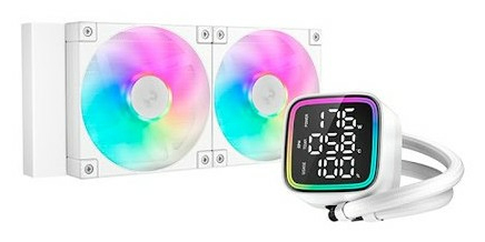 Enfriamiento Liquido Gaming DEEPCOOL LD240 WH (R-LD360-WHDMMN-G-1) - ARGB, Blanco, 240mm, 2400RPM, Socket LGA 1851, 1700/ AM5