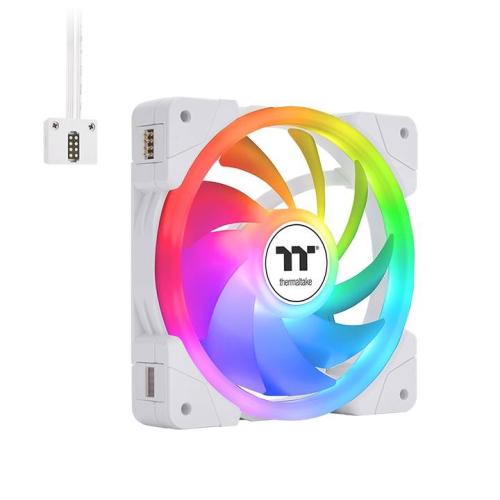 Ventilador SWAFAN EX12 ARGB Sync Blanco Thermaltake (paquete de 3 ventiladores) - aspas intercambiables