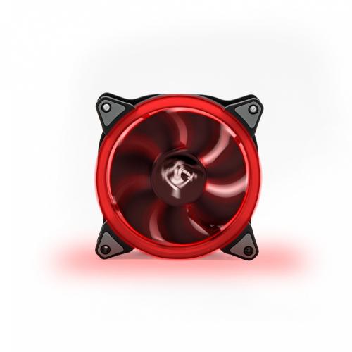 YEYIAN KIT DE 3 VENTILADORES LED TYPHOON ROJO - 120MM, LUZ LED PERSONALIZABLE, INCLUYE TORNILLOS, MOD. YCT-050720R