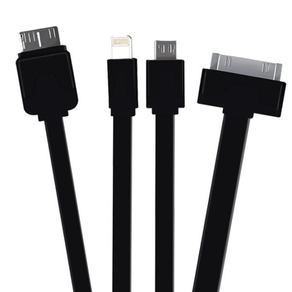 Imagen 1 del producto “Cable USB Multi puntas ACTECK MB-01068 - Negro ”
