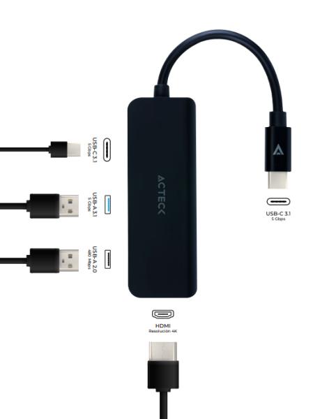 Imagen 1 del producto “Docking station 4 en 1 GATE 4P DH645 Acteck - ”