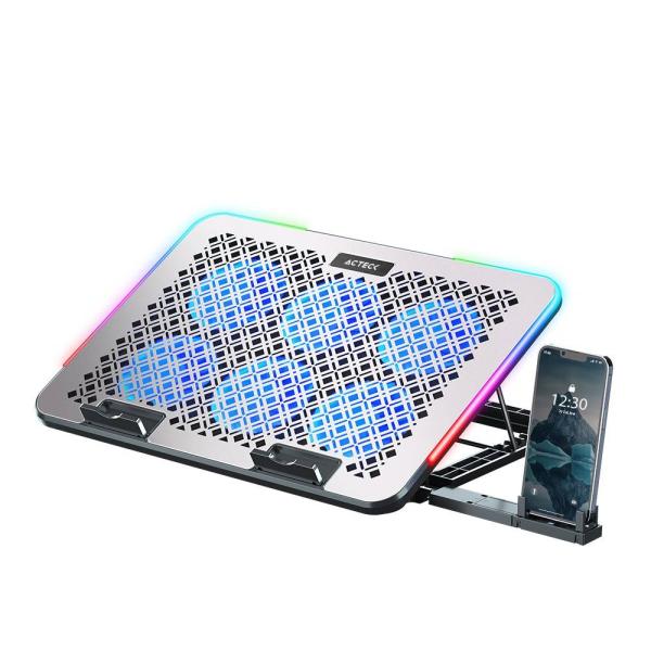 Imagen 1 del producto “Base Enfriadora para Laptop FROOST RAW BE630 Acteck Advanced Series Base Enfriadora para Laptop 15.6 Pulgadas - 6 Ventiladores ”