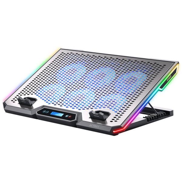 Imagen 1 del producto “Base Enfriadora para Laptop FROOST ZERO BE640 Acteck Elite Series Base Enfriadora para Laptop 15.6 Pulgadas - 6 Ventiladores, 2 Puertos USB 2.0, 7 ”