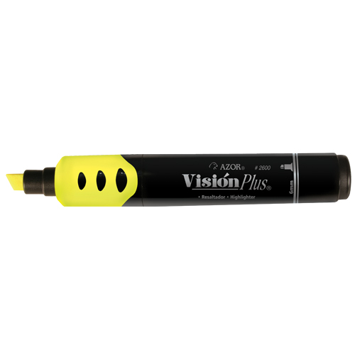 Imagen 1 del producto “Resaltador AZOR VISION PLUS 2600AM Amarillo. Paquete con 12 Piezas. - ”