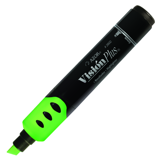 Imagen 1 del producto “Resaltador VISION PLUS AZOR 2600VE - Verde c/12 ”