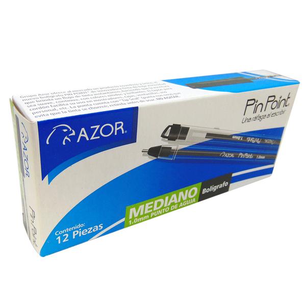 Imagen 1 del producto “Boligrafo AZOR PINPOINT 6830NE Negro. Paquete con 12 piezas. Punta mediana 1.00 mm - ”