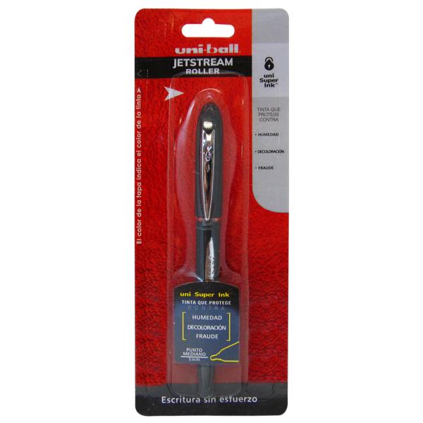 Imagen 1 del producto “Boligrafo AZOR UNI-BALL JETSTREAM ROLLER SX210NE1 Negro. Blister con 1 pieza - ”
