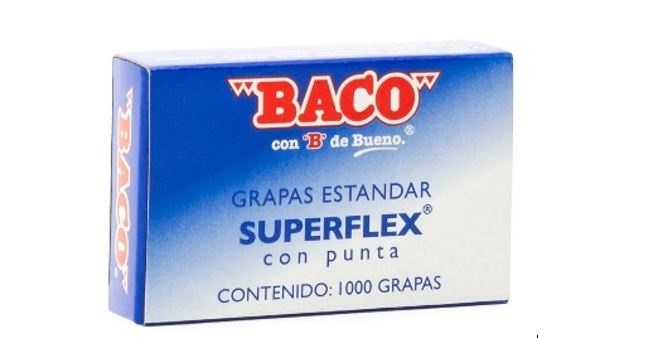 Imagen 1 del producto “Grapas Estándar G-1000 SUPERFLEX BACO 11015 BACO Caja con 1000 - ”