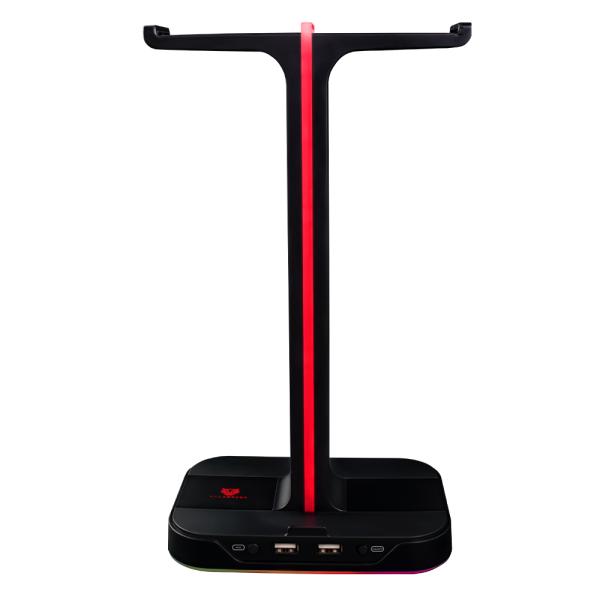 Imagen 1 del producto “Base Gaming Headser Stand BALAM RUSH USB 2XUSB 16x10x27cm RGB + LED ATLAS HR760 - ”