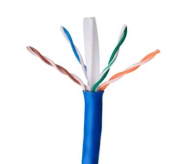 Imagen 1 del producto “Bobina UTP CAT6 para interior - 4 pares, 23 AWG, bobina de 305 mts, 100  cobre, leviton  UTP6M-MLB, color azul ”