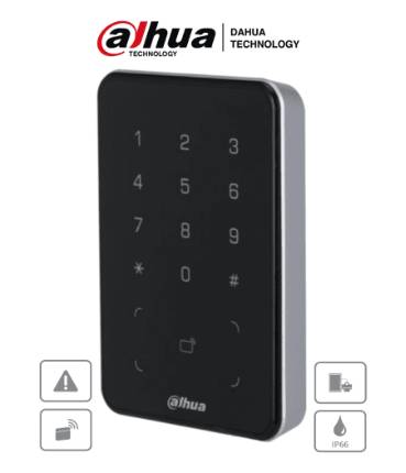 Imagen 1 del producto “DAHUA ASR2101A-D - Lectora de Tarjetas ID con Teclado par Control de Acceso/ Exterior Comunicación Wiegand y RS-485/desbloqueo: Tarjeta y Codigo - ”