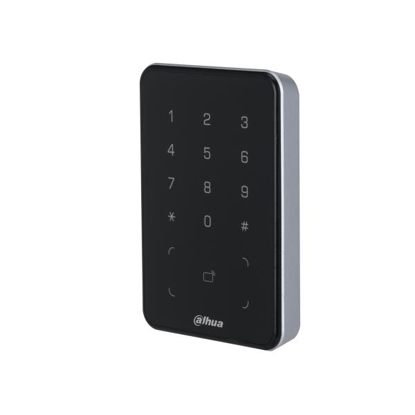 Imagen 1 del producto “DAHUA DHI-ASR2101A - Lectora de Tarjetas MiFare con Teclado Touch/ para Password/ Conexión RS-485 y Wiegand/ Leds Rojo y Verde/ Fondo de Luz Azul - ”