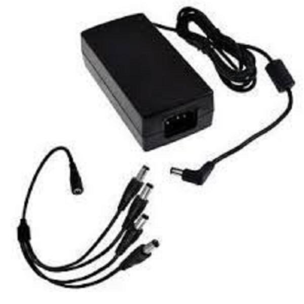 Imagen 1 del producto “SAXXON PSU1204EPAQ2 - Paquete de Fuente de Poder Regulada de 12 Vcc 4.1 Amperes + Divisor para 4 Camaras/ Color Negro - ”