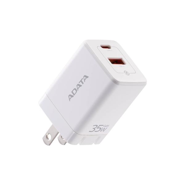 Imagen 1 del producto “Cargador de pared ADATA - 35W, Admite los estándares de carga rápida PD3.0 y QC 3.0 . Color BLANCO, CHARGERU-0352-QCPDWH ”