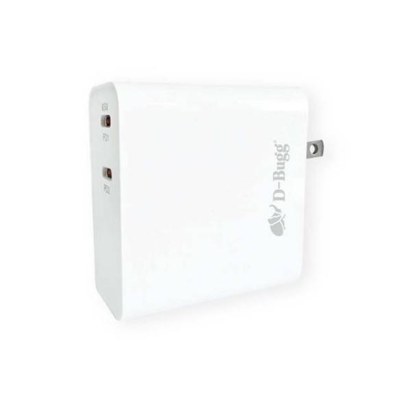 Imagen 1 del producto “CARG PARED DBUGG TIPO C 65W  DB-PD64 Cargador de pared / Con conectores duales de carga ultra rápida / Trabaja con potencia de 65 W. - ”