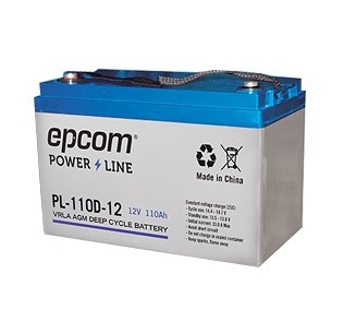 Imagen 1 del producto “Acumulador EPCOM PL-110-D12 - Sealed Lead Acid (VRLA), 110000 mAh, Dispositivo de seguridad, 12 V, Azul, Blanco ”