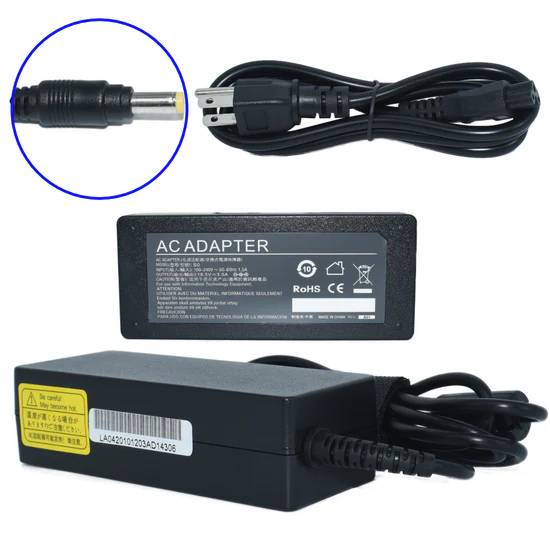 Imagen 1 del producto “Cargador de Laptop GENERICO 65W AC-HP-Amarilla - 65W - 18.5V, 3.5A, (4.8*1.7) HP, Negro ”