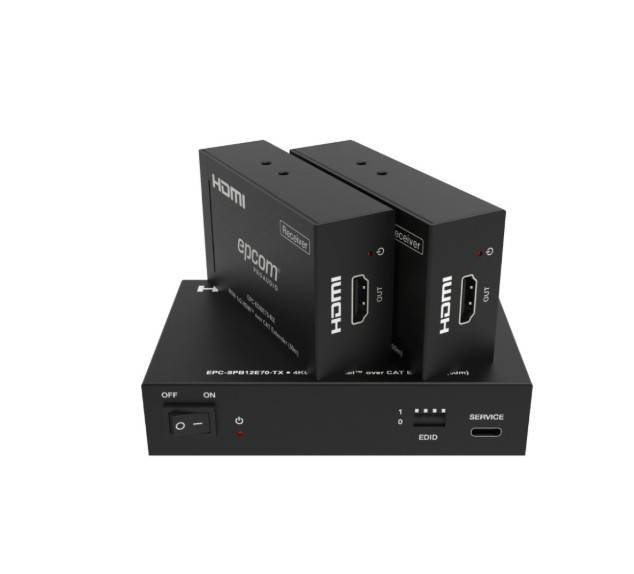 Imagen 1 del producto “Splitter HDMI 1x2 | 4K@60Hz a 60m | 4K@30Hz a 70m | Cable Cat6| EDID | HDCP 2.2 | Salida Loop - ”