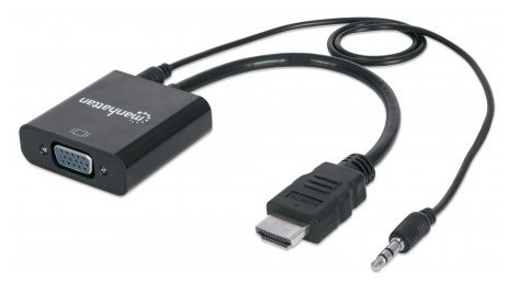 Imagen 1 del producto “151559 Convertidor HDMI a VGA con audio - Completamente blindado para reducir fuentes de interferencia EMI y otras. ”