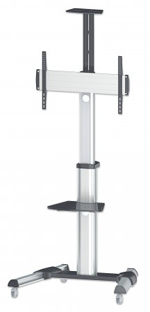 Imagen 1 del producto “461245 Soporte de aluminio tipo carrito para TV de 37 pulgadas a 86 pulgadas inclinación de -12 a 5° - rotación de TV de 90°;repisas removibles. ”