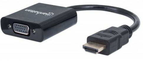 Imagen 1 del producto “Convertidor HDMI a VGA MANHATTAN 151436 - 0, 22 m, HDMI, VGA, Macho/hembra, Negro ”