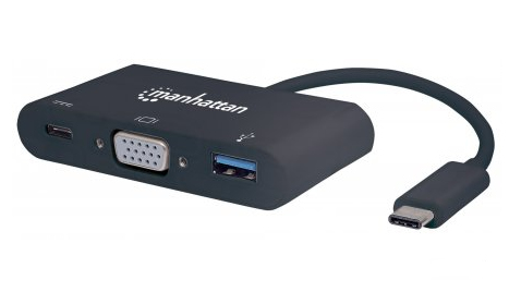 Imagen 1 del producto “Convertidor USB C a VGA MANHATTAN 152044 - USB C, VGA, Negro ”
