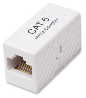 Imagen 1 del producto “504751 Cople RJ45-RJ45 CAT6 - Modular, color Blanco, Para uso con cable de Par Trenzado sin Blindar (UTP) Cat6 ”