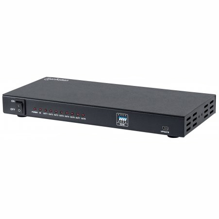 Imagen 1 del producto “Video Splitter HDMI 4K MANHATTAN de 8 puertos - Negro, HDMI, HDMI, HDMI, Hembra/hembra ”