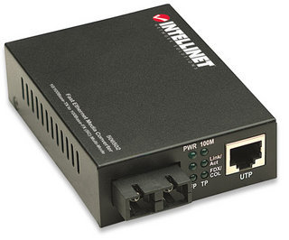 Imagen 1 del producto “Convertidor de Medios INTELLINET  Fast Ethernet - Alámbrico, 2000 m, LAN/Enlace/Poder/Estado ”