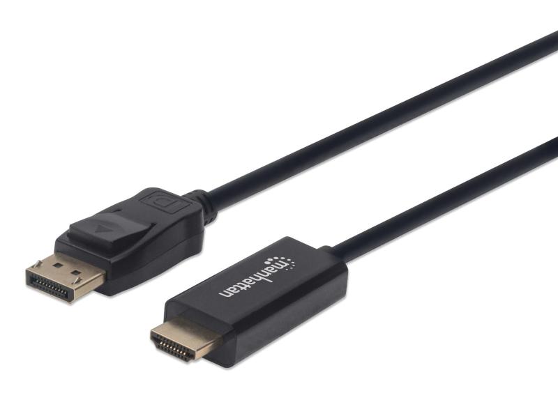 Imagen 1 del producto “152662 Cable DisplayPort Macho a HDMI Macho - 1 m, negro resoluciones de video Full-HD hasta 1080p a 60Hz ”