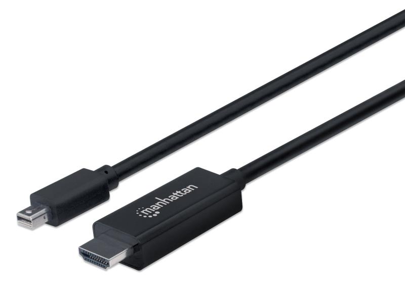 Imagen 1 del producto “153232 Cable Mini Display Port Macho a HDMI Macho - 1080p, longitud 1.8 m, color negro ”
