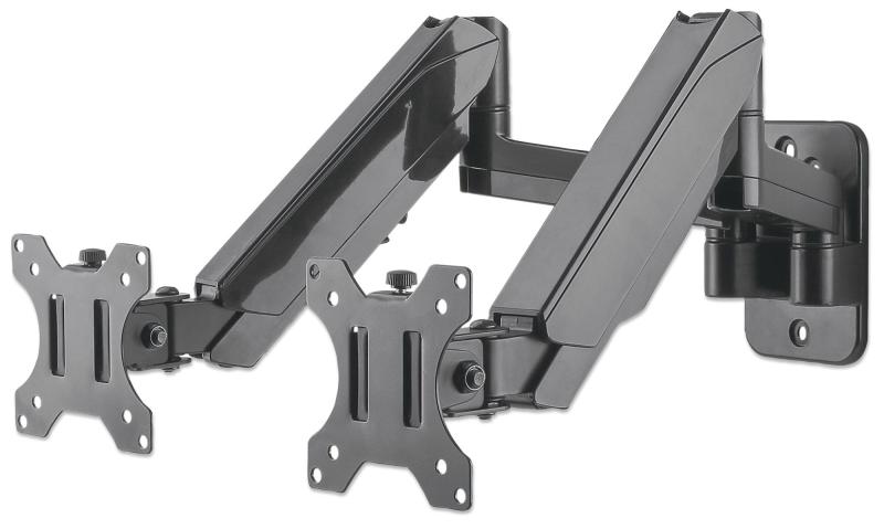 Imagen 1 del producto “Soporte Universal para Dos Monitores MANHATTAN 461627 - 8 kg, Aluminio, De plástico, Acero, 17 ”