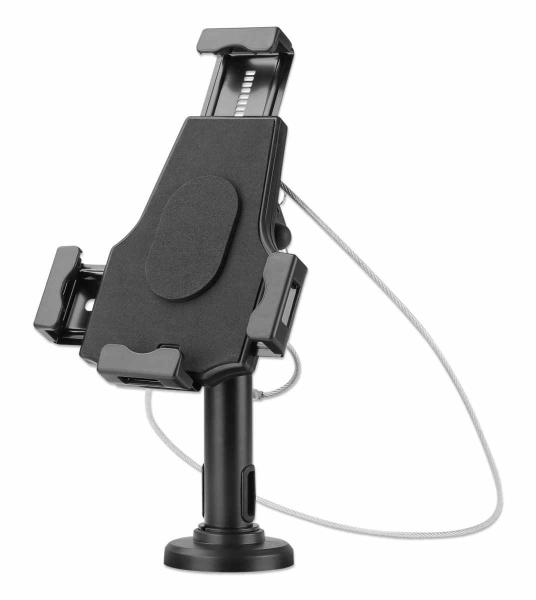 Imagen 1 del producto “462112 Soporte con seguro antirrobo para tabletas de 7.9 a 10.5 pulgadas - rotación de 360°, inclinación +/- 70°, giro de 330°, candado con dos llaves, negr ”