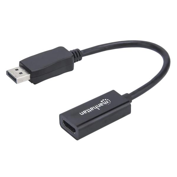 Imagen 1 del producto “151634 Adaptador Pasivo de DisplayPort Macho a HDMI Hembra - 1080p a 60Hz, Negro; Convierte una señal DisplayPort en una señal HDMI ”
