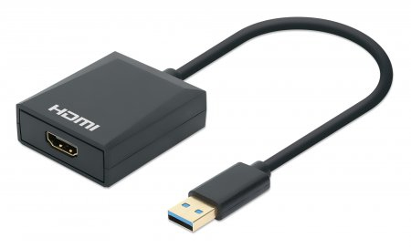 Imagen 1 del producto “153690 Convertidor USB 3.2 Gen 1 Tipo-A Macho a HDMI Hembra - 1080p 60Hz, Negro ”