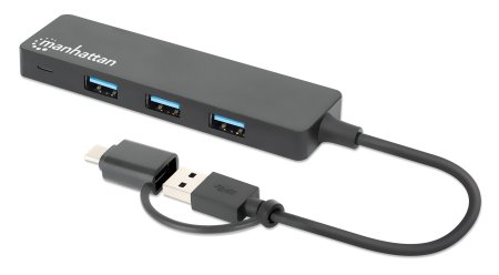 Imagen 1 del producto “180863 HUB de interfaz USB A + Tipo-C a Puertos USB A Negro - ”